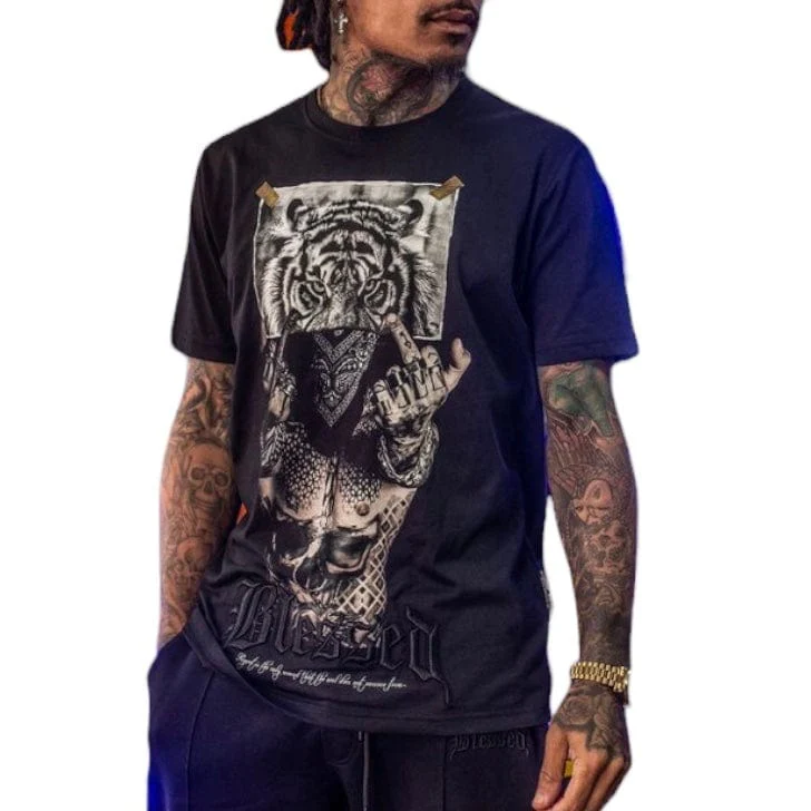 Blessed Regrets Are The Only Wound T Shirt (Black) - Image 3