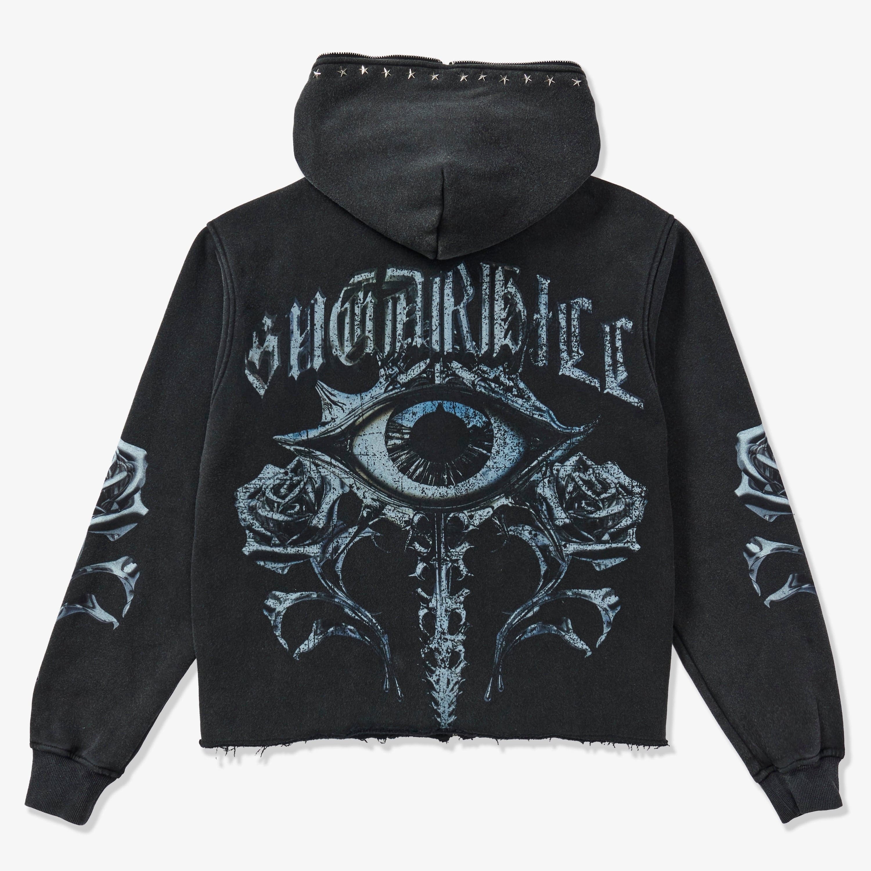 "Body Shop" Full-Zip Hoodie (black vintage) - Image 10