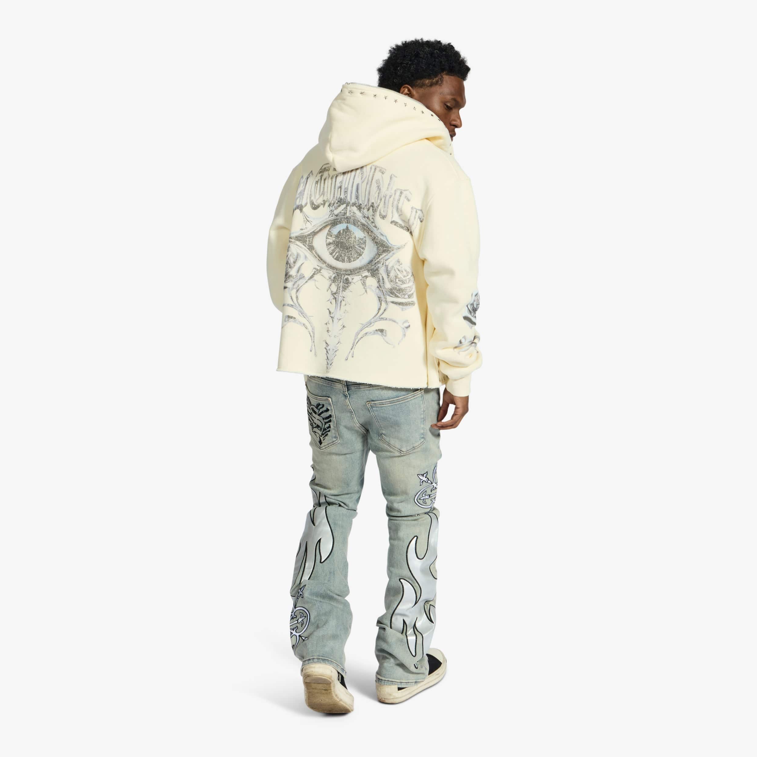 "Body Shop" Full-Zip Hoodie (cream vintage) - Image 7