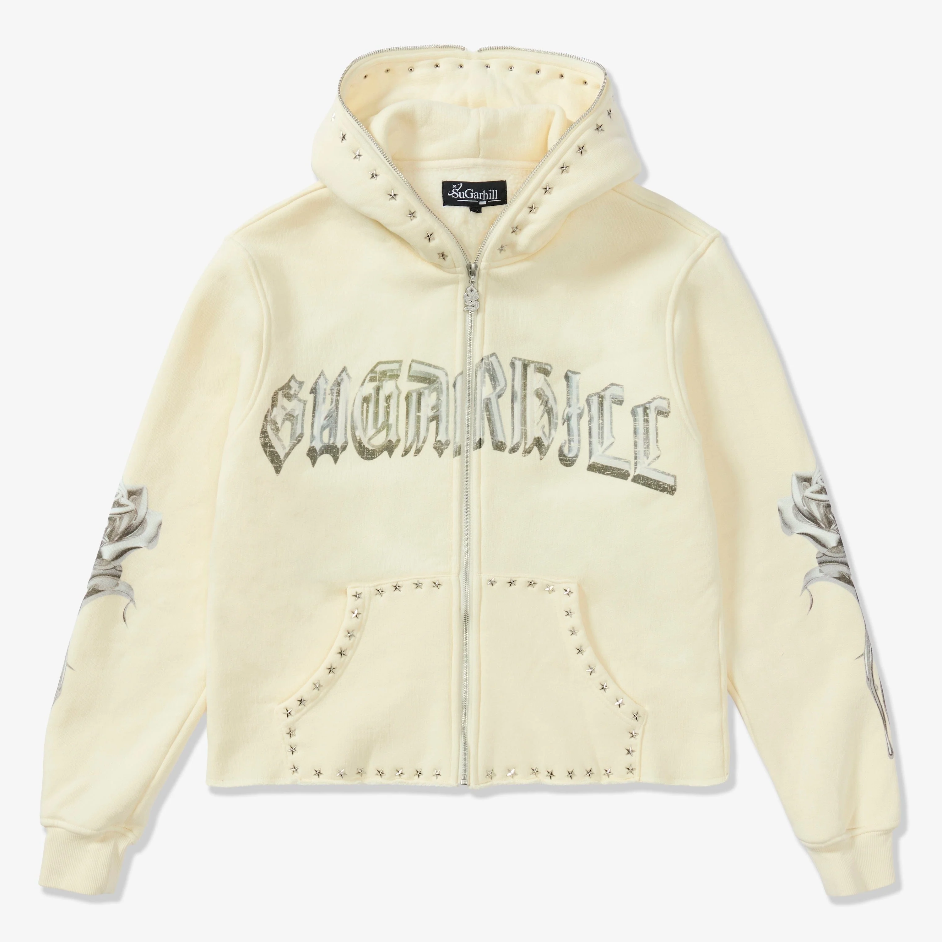 "Body Shop" Full-Zip Hoodie (cream vintage) - Image 9