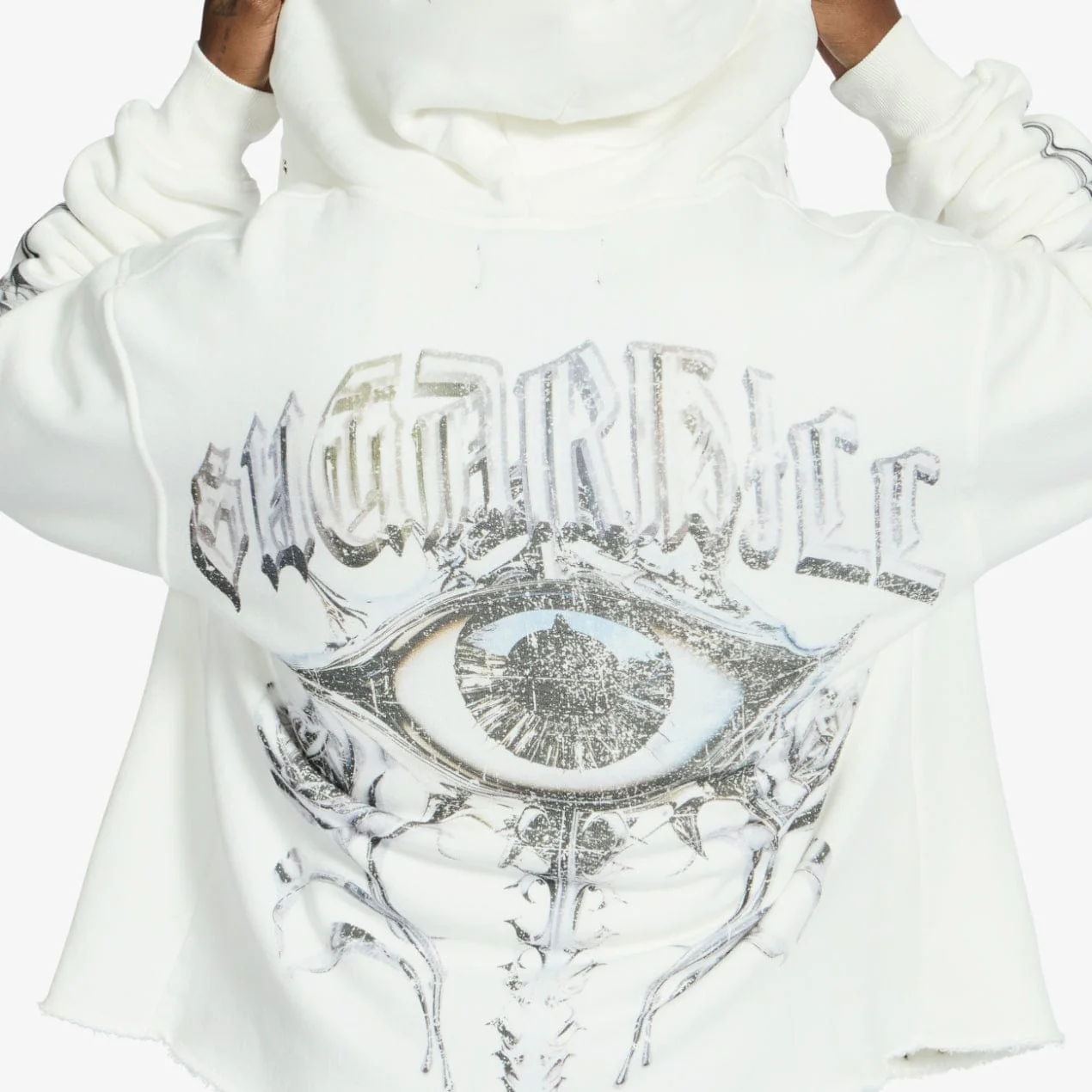 "Body Shop" Full-Zip Hoodie (white) - Image 5