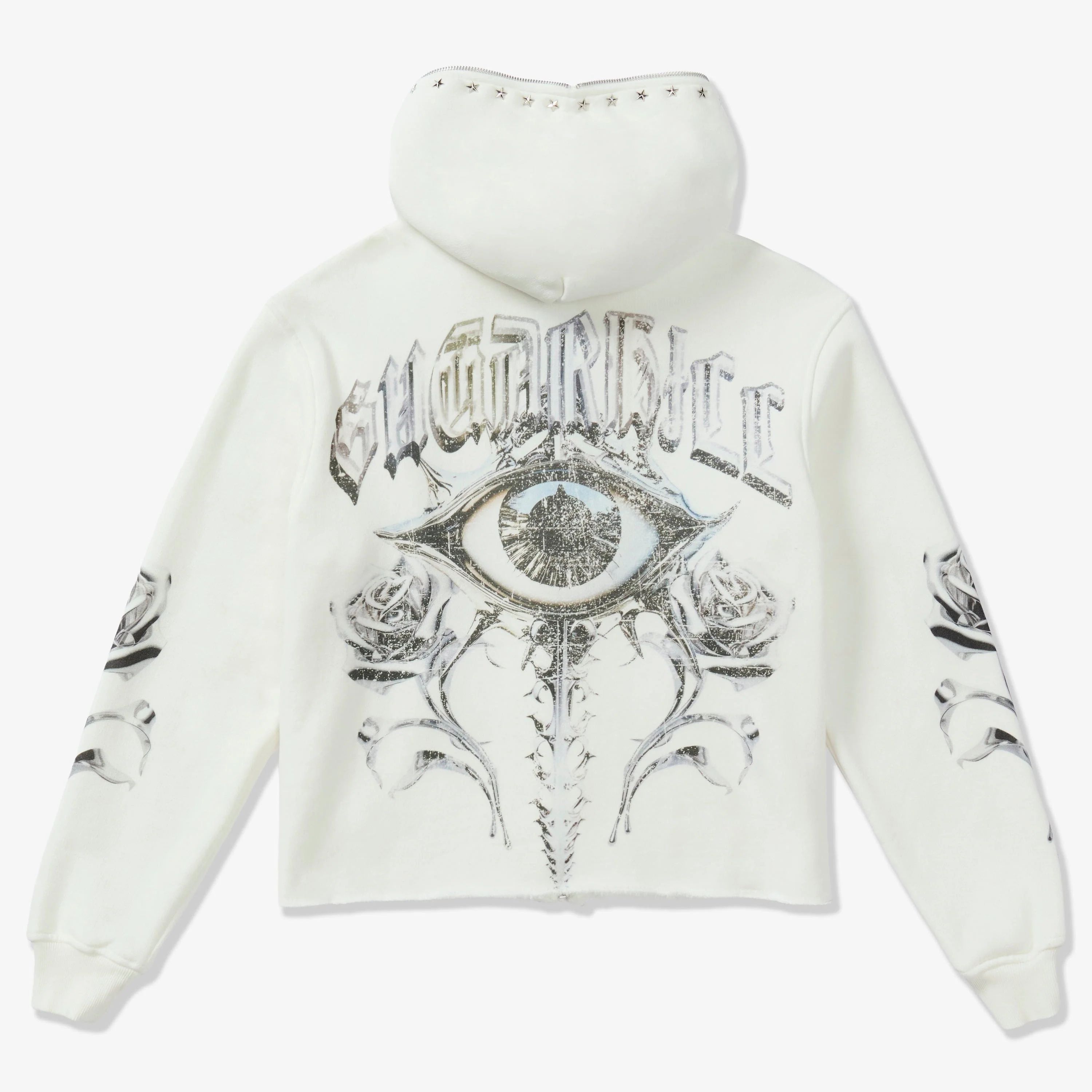 "Body Shop" Full-Zip Hoodie (white) - Image 8