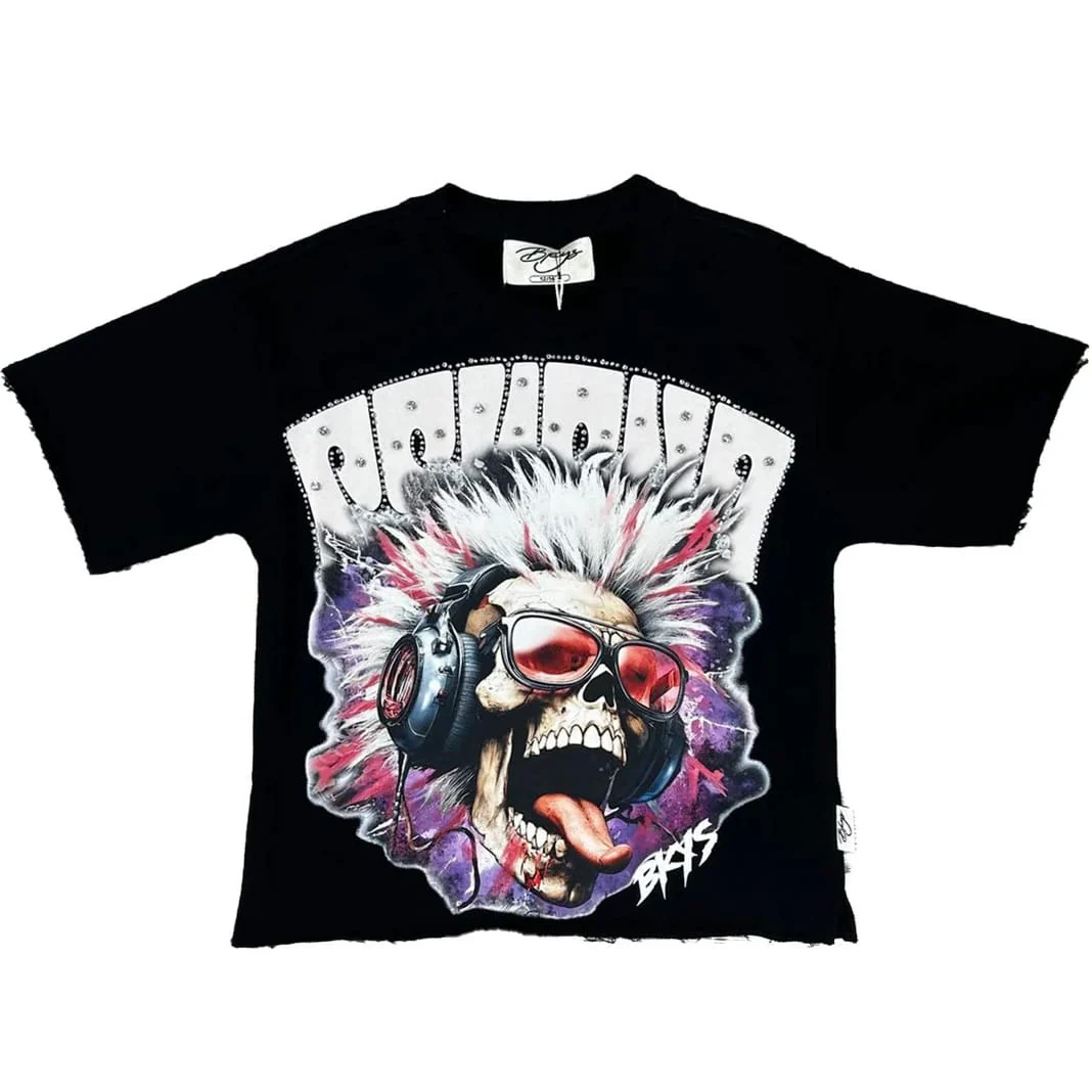 Boys BKYS Psycho Cropped Tee (Black) T1505B
