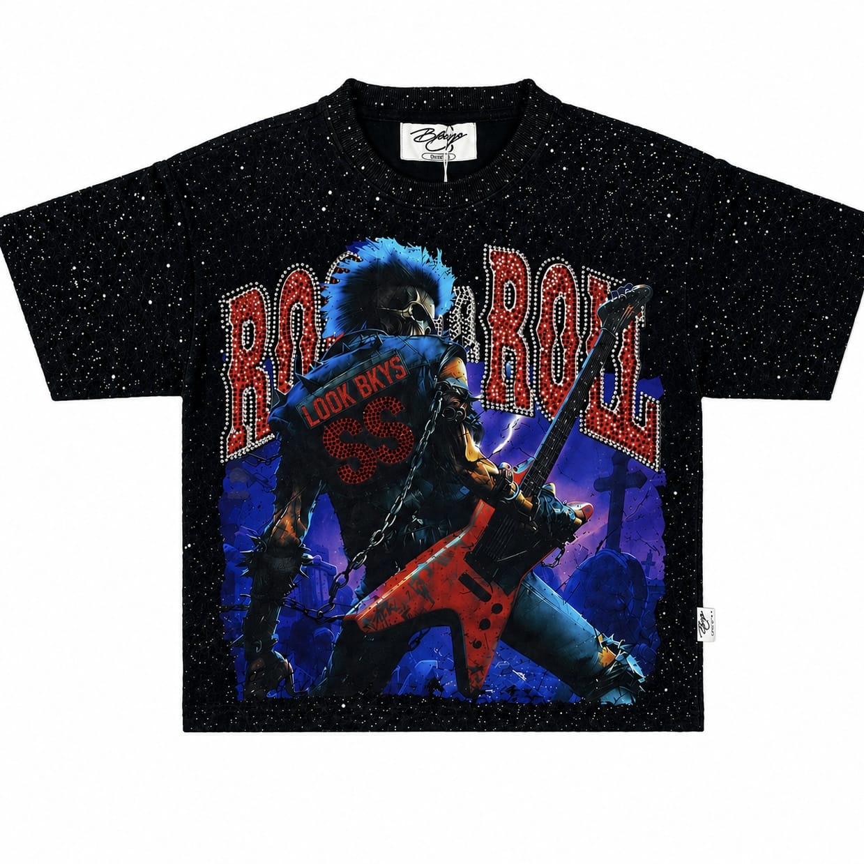 Boys BKYS Rock N Roll Cropped Tee (Black) T1522B
