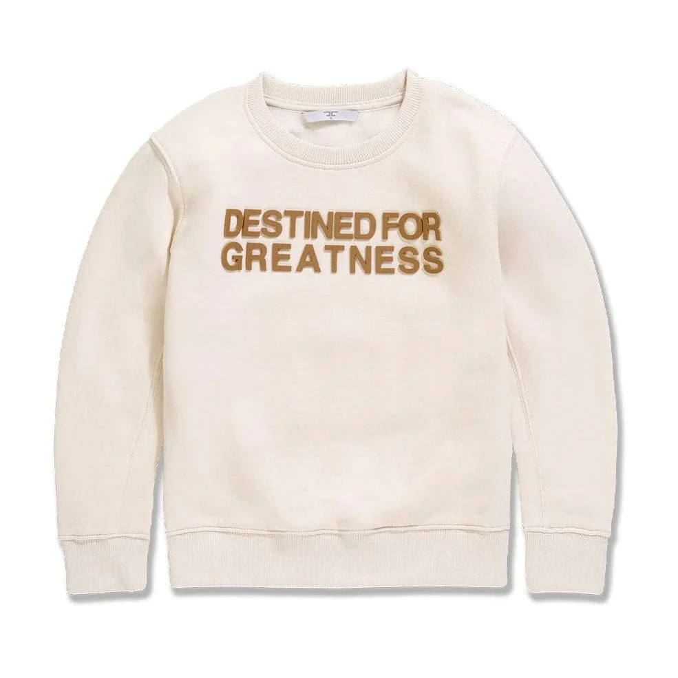 Boys Destined For Greatness Crewneck Sweatshirt (Bone)