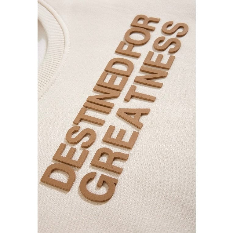 Boys Destined For Greatness Crewneck Sweatshirt (Bone) - Image 3