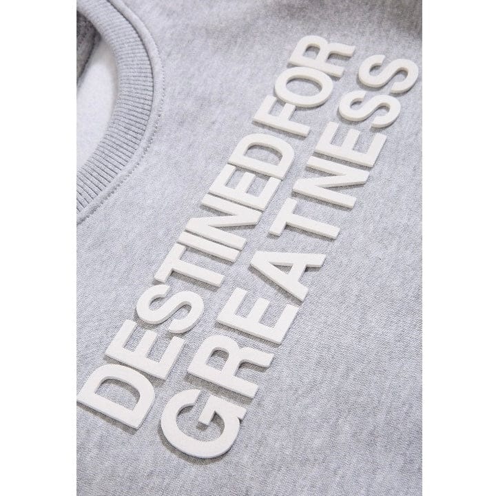 Boys Destined For Greatness Crewneck Sweatshirt (Heather Grey) - Image 3