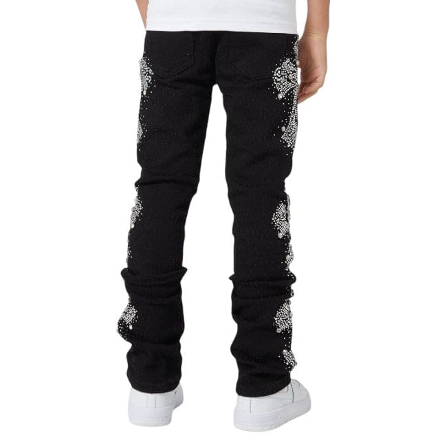 Boys Guapi Distressed Cross Kids Denim (Obsidian Black) - Image 4