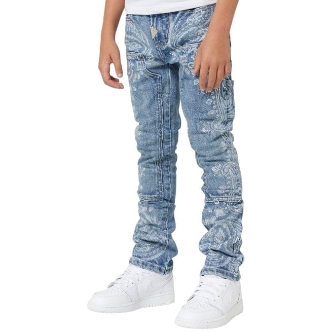 Boys Guapi Paisley Kids Denim (Vintage Blue) - Image 3