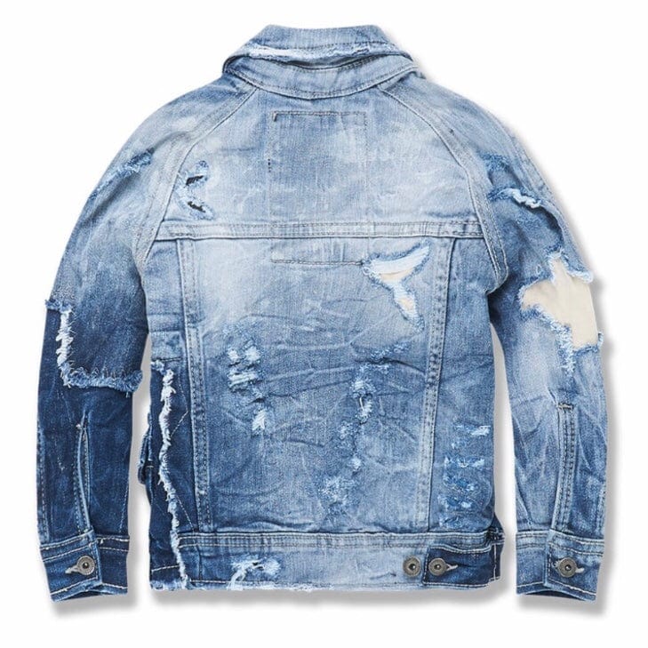 Boys Jordan Craig Ambition Denim Trucker Jacket (Aged Wash) 91559B - Image 2