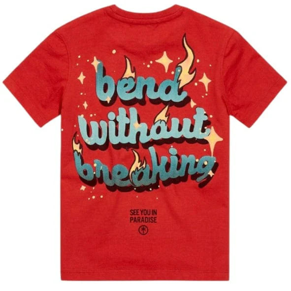 Boys Jordan Craig Bend Without Breaking T Shirt (Red) 9203AB - Image 2