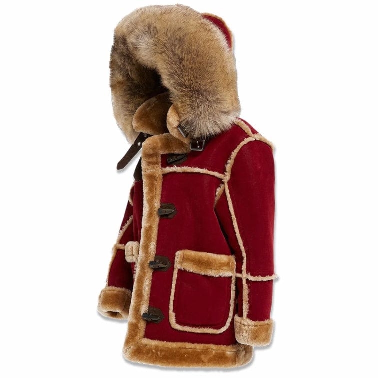 Boys Jordan Craig Denali Shearling Jacket (Burgundy) 91620B - Image 2