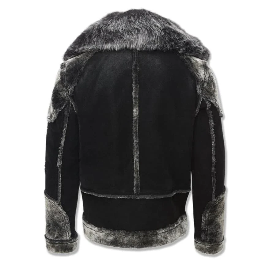 Boys Jordan Craig El Jefe Shearling Moto Jacket (Black) 91536B - Image 2