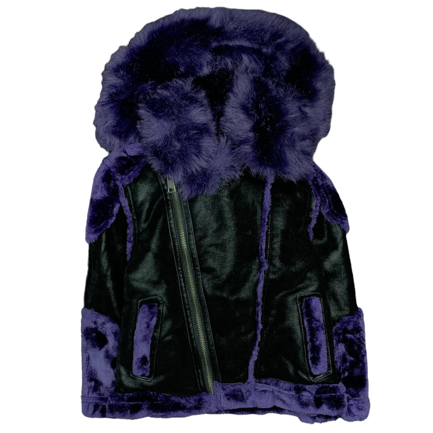 Boys Jordan Craig El Jefe Shearling Moto Jacket (Black Iris) 91536B
