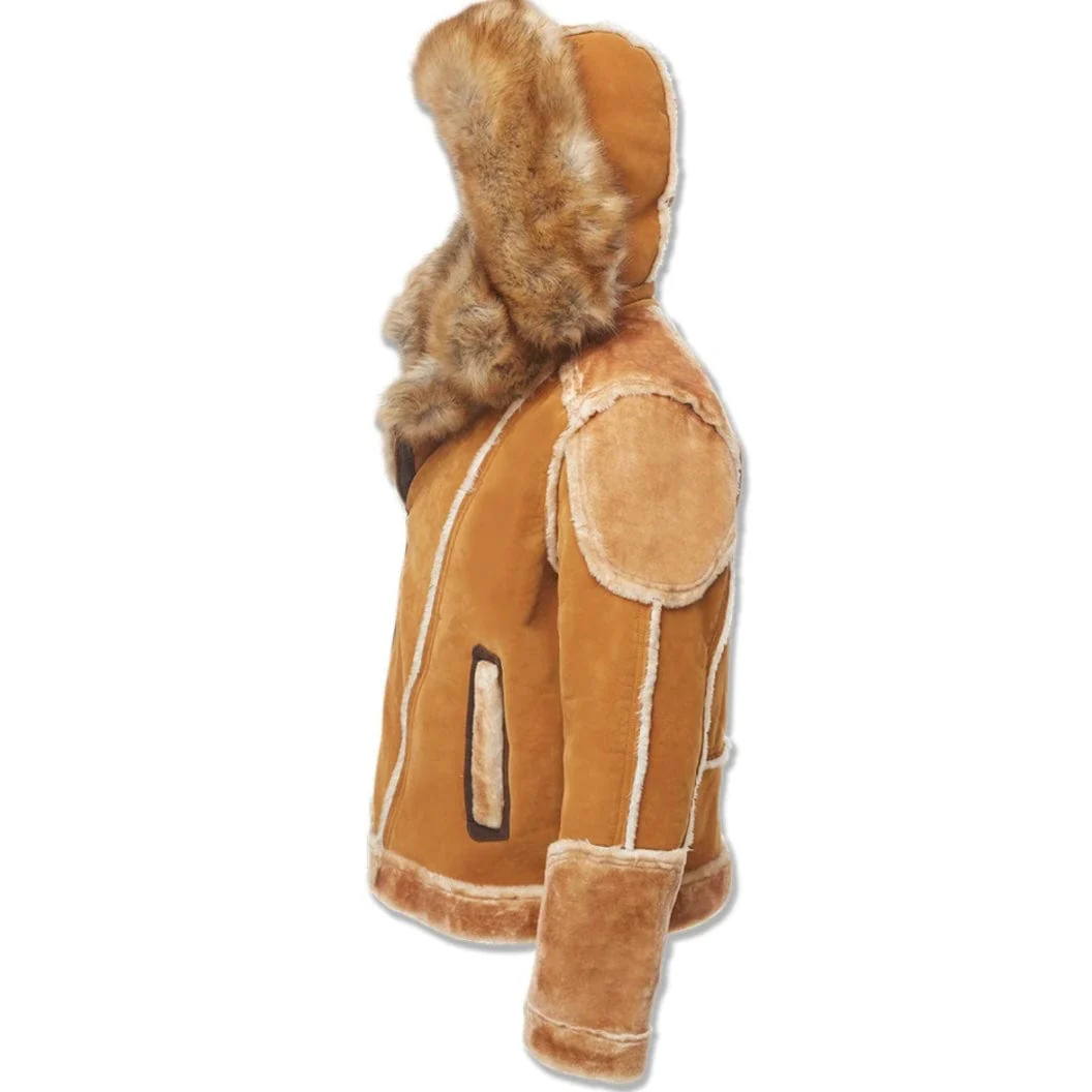 Boys Jordan Craig El Jefe Shearling Moto Jacket (Cognac) 91536B - Image 3
