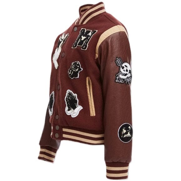 Boys Jordan Craig Fallen Angels Varsity Jacket (Chocolate) 91647B - Image 3