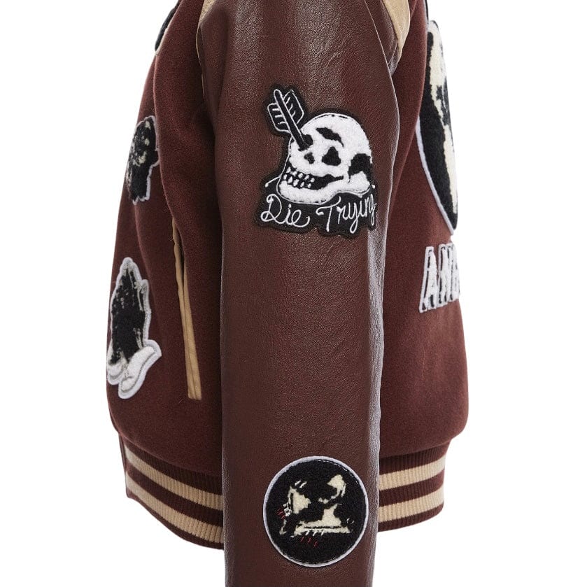 Boys Jordan Craig Fallen Angels Varsity Jacket (Chocolate) 91647B - Image 6