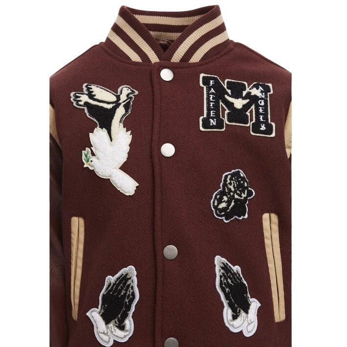 Boys Jordan Craig Fallen Angels Varsity Jacket (Chocolate) 91647B - Image 7