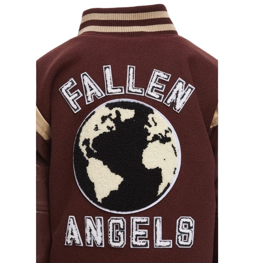 Boys Jordan Craig Fallen Angels Varsity Jacket (Chocolate) 91647B - Image 8