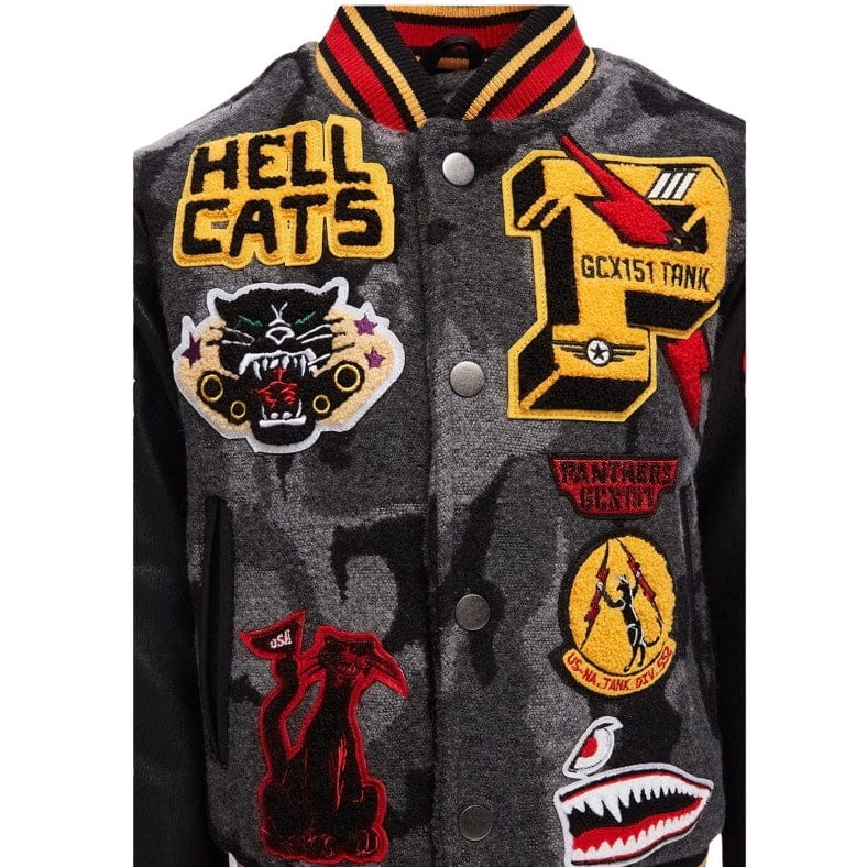 Boys Jordan Craig Hellcat Varsity Jacket (Black Camo) 91646B - Image 5