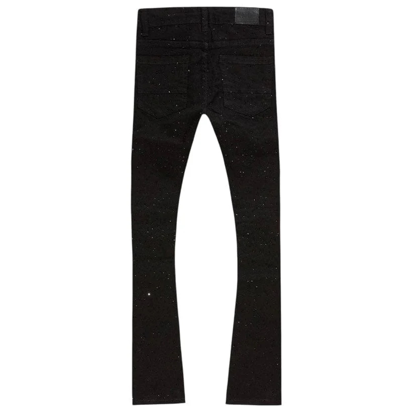 Boys Jordan Craig Local Dealer Stacked Denim (Jet Black) JTF2339AB - Image 2