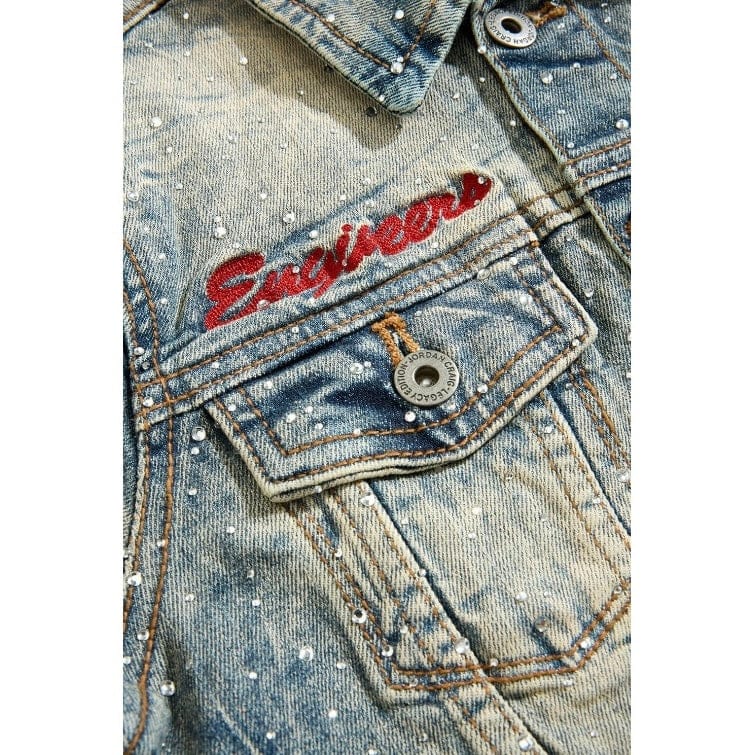 Boys Jordan Craig Local Dealer Trucker Jacket (Desert) JJ2339B - Image 4