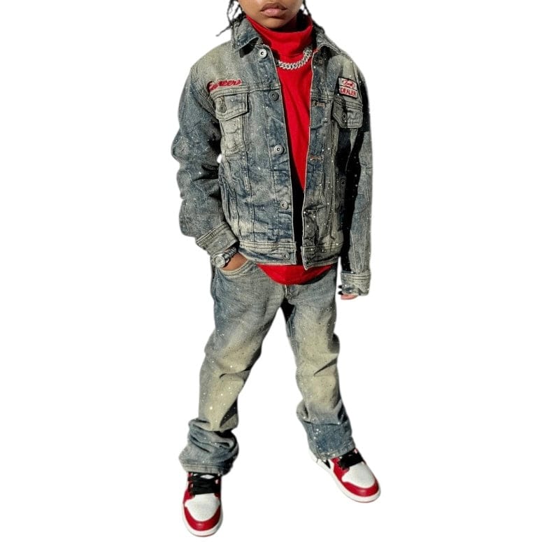 Boys Jordan Craig Local Dealer Trucker Jacket (Desert) JJ2339B - Image 6