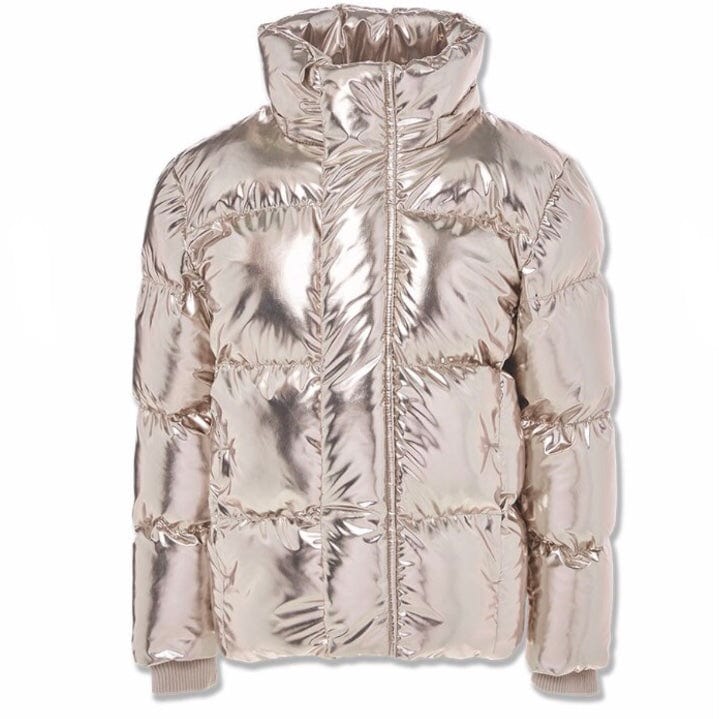Boys Jordan Craig Metallic Hooded Bubble Jacket (Gold) 91542MB - Image 5