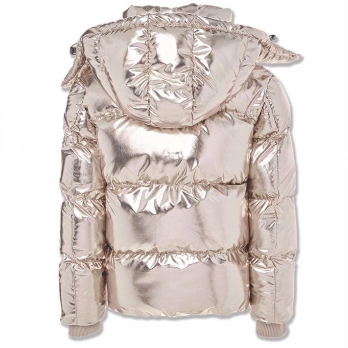 Boys Jordan Craig Metallic Hooded Bubble Jacket (Gold) 91542MB - Image 8
