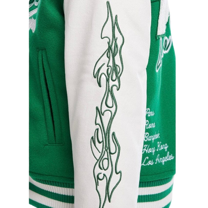 Boys Jordan Craig Paradise Tour Varsity Jacket (Green) 91632B - Image 7