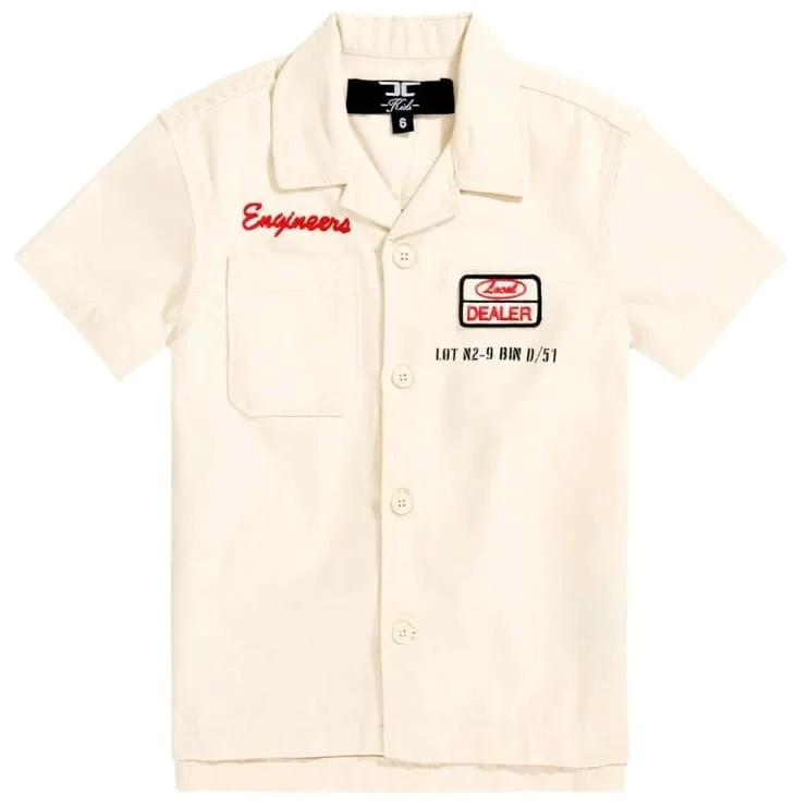 Boys Jordan Craig Re-up Mechanic Short Set (Bone) - Image 2