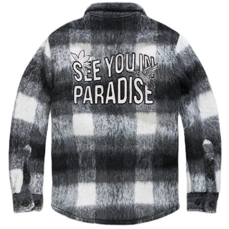 Boys Jordan Craig See You In Paradise Flannel Shacket (Black) 2561B - Image 2