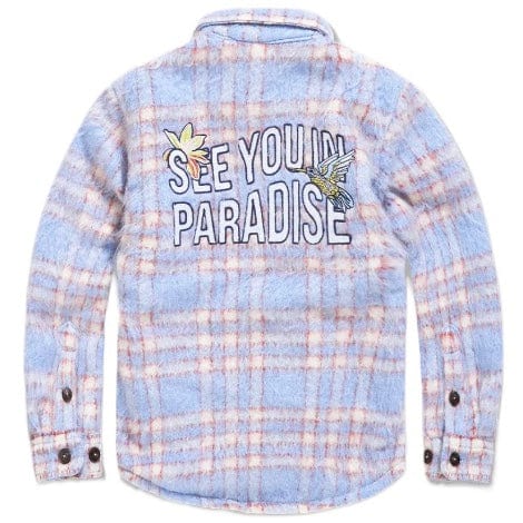 Boys Jordan Craig See You In Paradise Flannel Shacket (Sky Blue) 2561B - Image 2