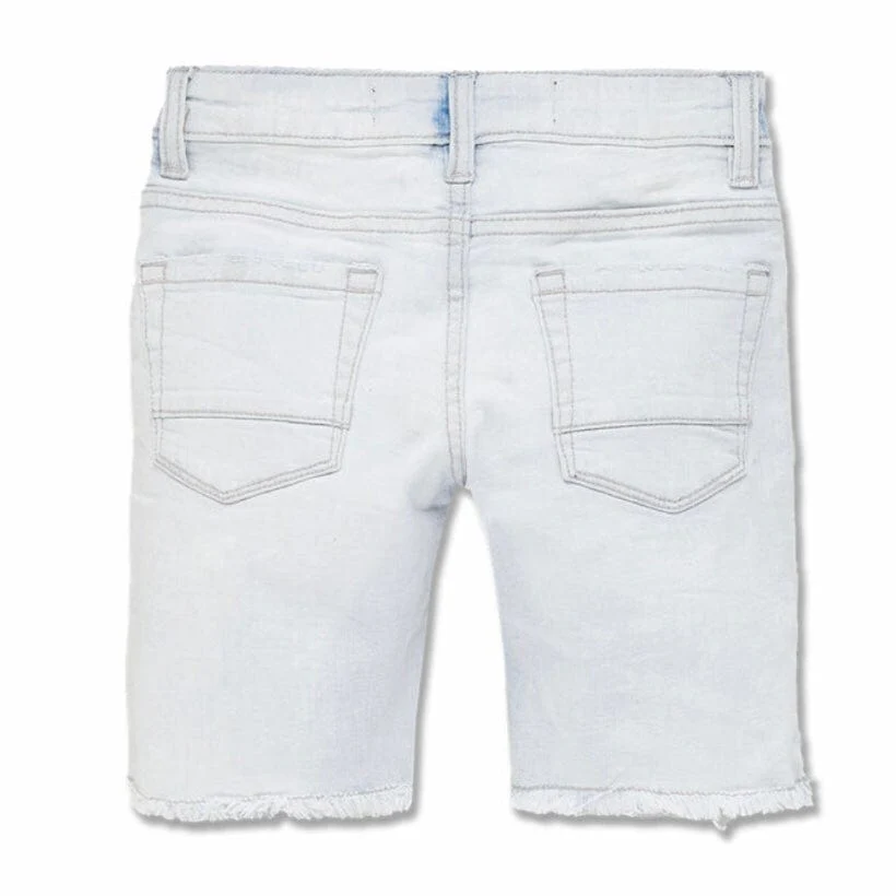 Boys Jordan Craig Siena Denim Shorts (Iced White) J3191SB - Image 2