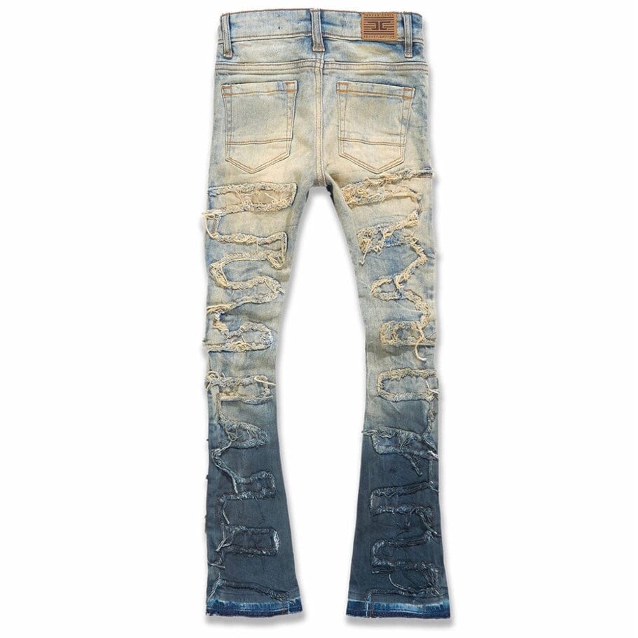 Boys Jordan Craig Stacked Python Denim (Vintage) JTF1130B - Image 2