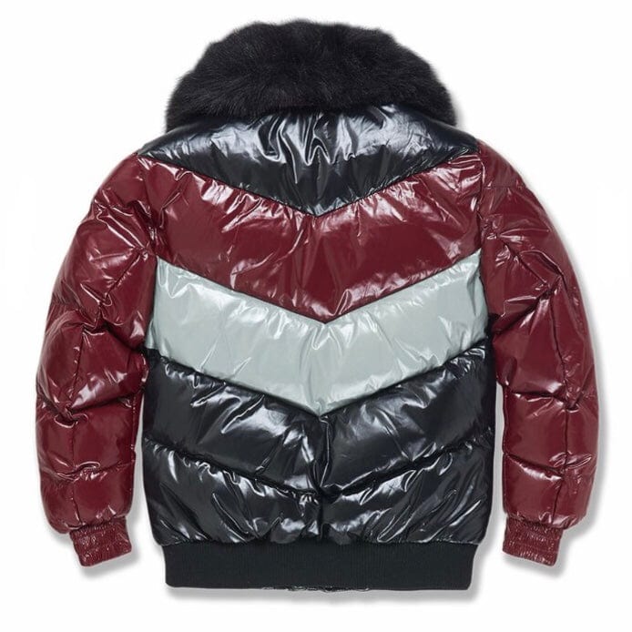 Boys Jordan Craig Sugar Hill Puffer Jacket (Burgundy) 91548B - Image 2