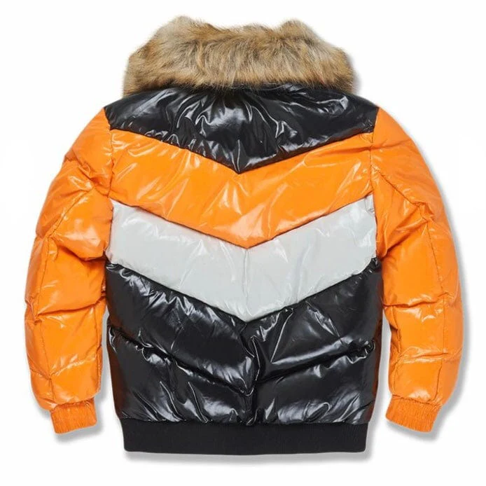 Boys Jordan Craig Sugar Hill Puffer Jacket (Total Orange) 91548B - Image 2