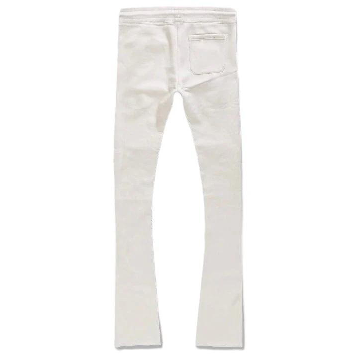 Boys Jordan Craig Uptown Stacked Sweatpants (Bone) 8860LB - Image 2
