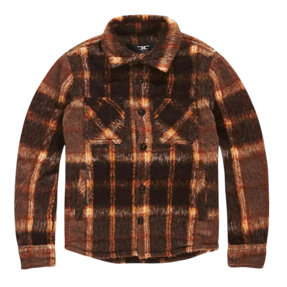 Boys Jordan Craig Vandal Flannel Shacket (Brown) 2562B