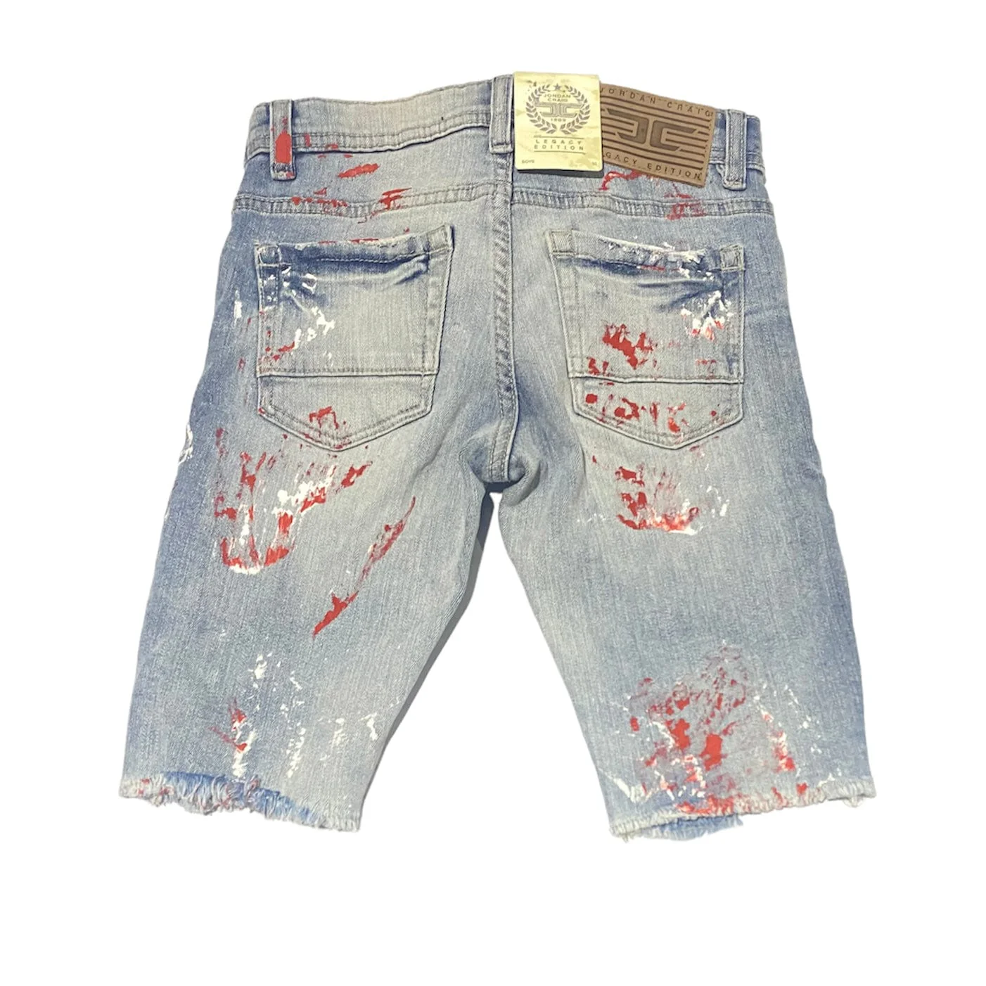 Boys Jordan Craig Vengeance Denim Shorts (Ice Blue) J3176SB - Image 2