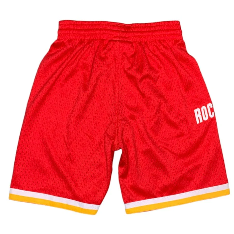Boys Mitchell & Ness Nba Houston Rockets Swingman Road Shorts (Red) - Image 2