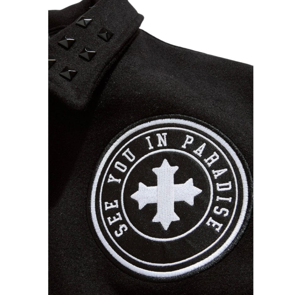 See You In Paradise Cross Varsity Jacket (Black) 91668 - Image 6