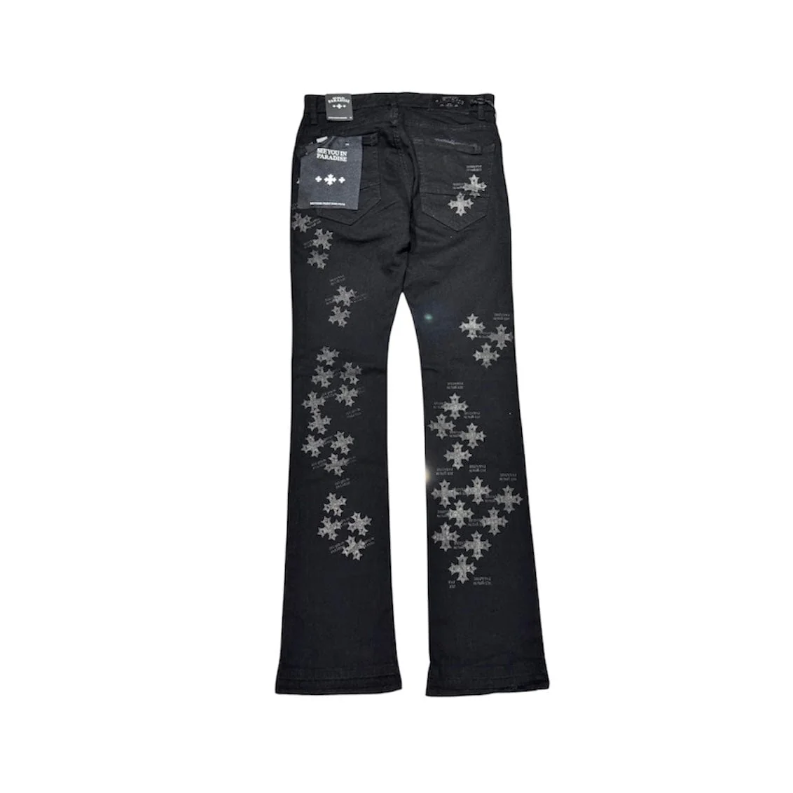 Boys See You In Paradise Stamp Stacked Denim (Black) JTF2293B - Image 2