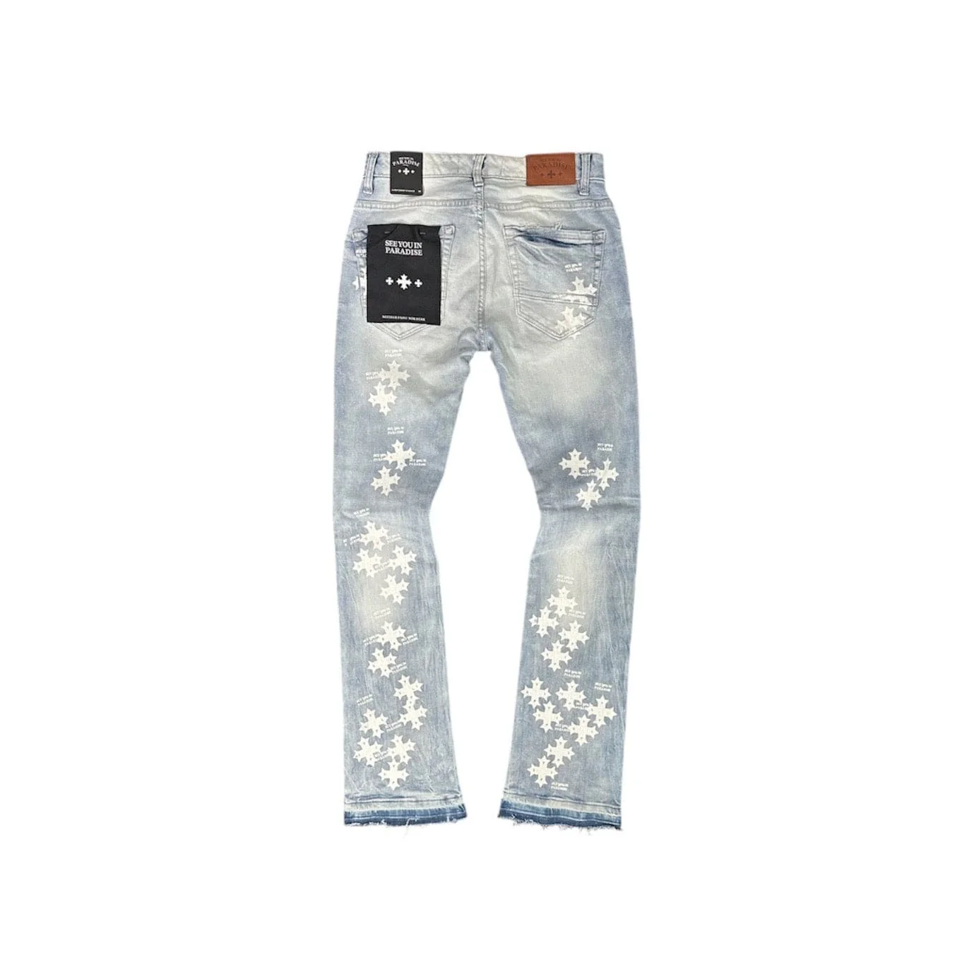 Boys See You In Paradise Stamp Stacked Denim (Light Blue) JTF2293B - Image 2