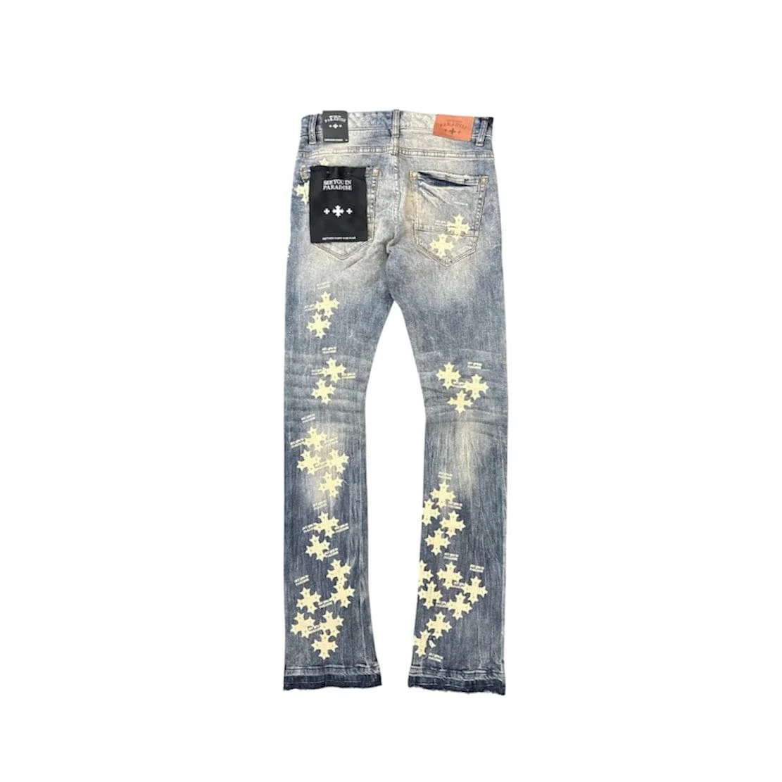 Boys See You In Paradise Stamp Stacked Denim (Vintage) JTF2293B - Image 2