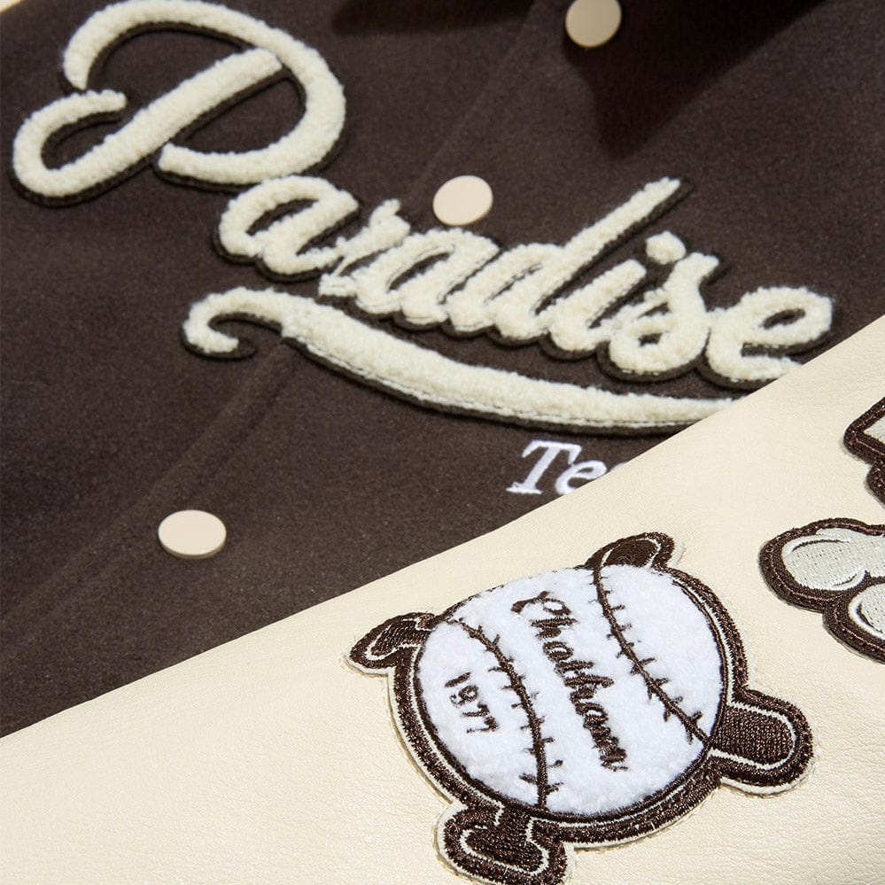 Boys See You In Paradise Team Varsity Jacket (Chocolate) 91700B - Image 3