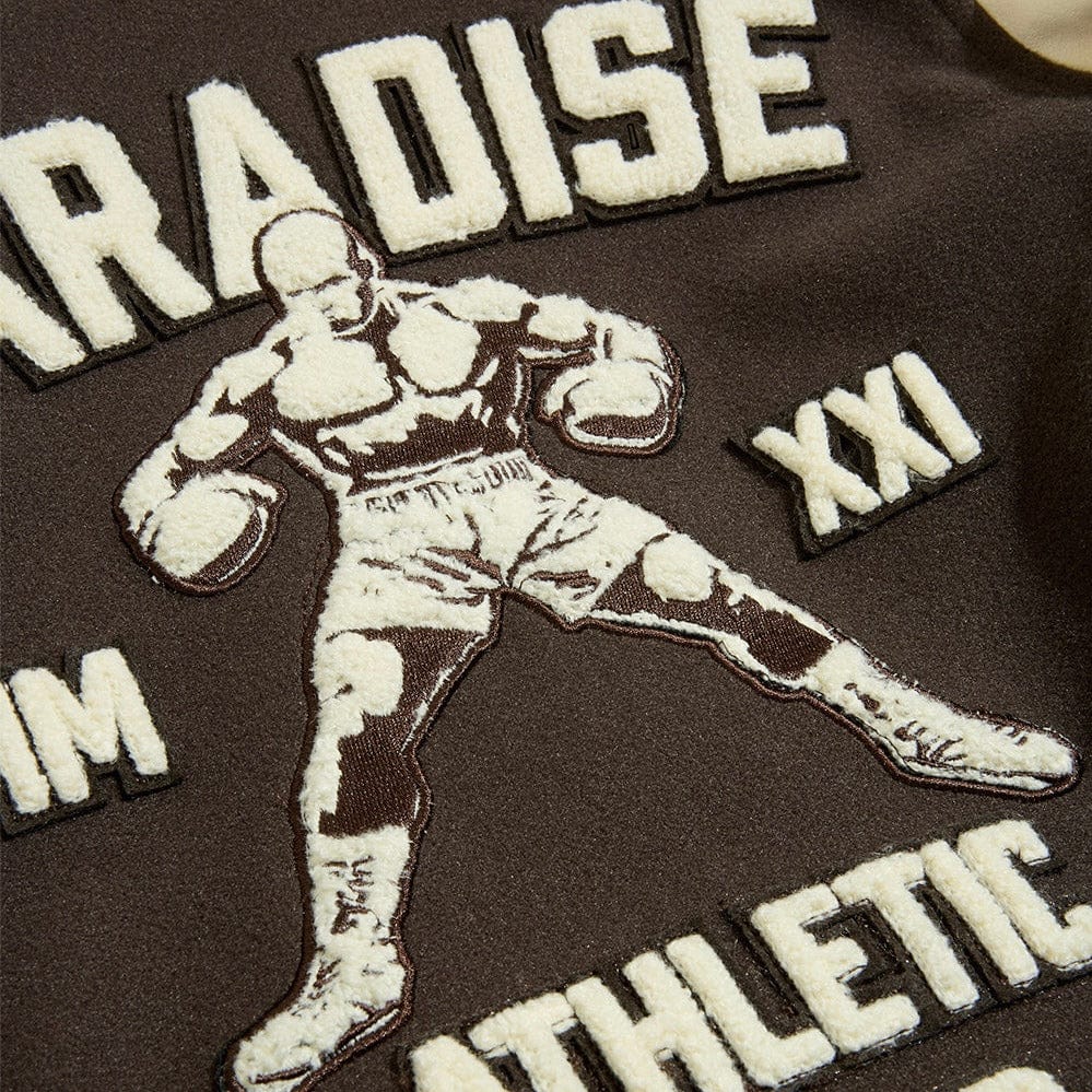 Boys See You In Paradise Team Varsity Jacket (Chocolate) 91700B - Image 5