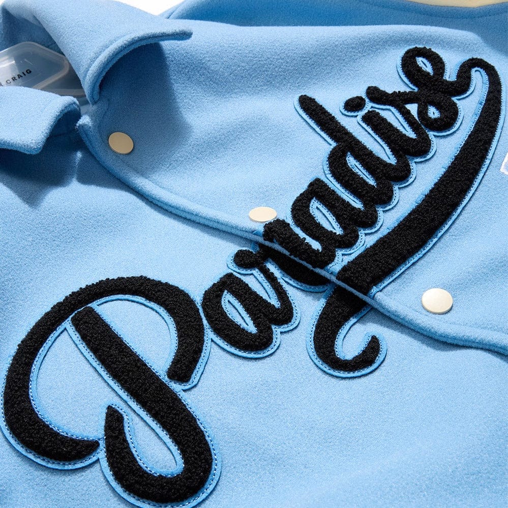 Boys See You In Paradise Team Varsity Jacket (Sky Blue) 91700B - Image 3