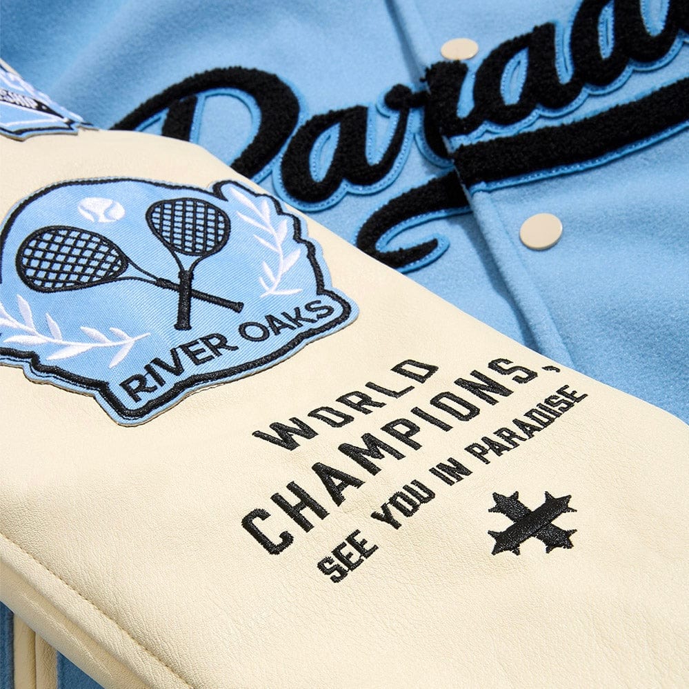 Boys See You In Paradise Team Varsity Jacket (Sky Blue) 91700B - Image 4