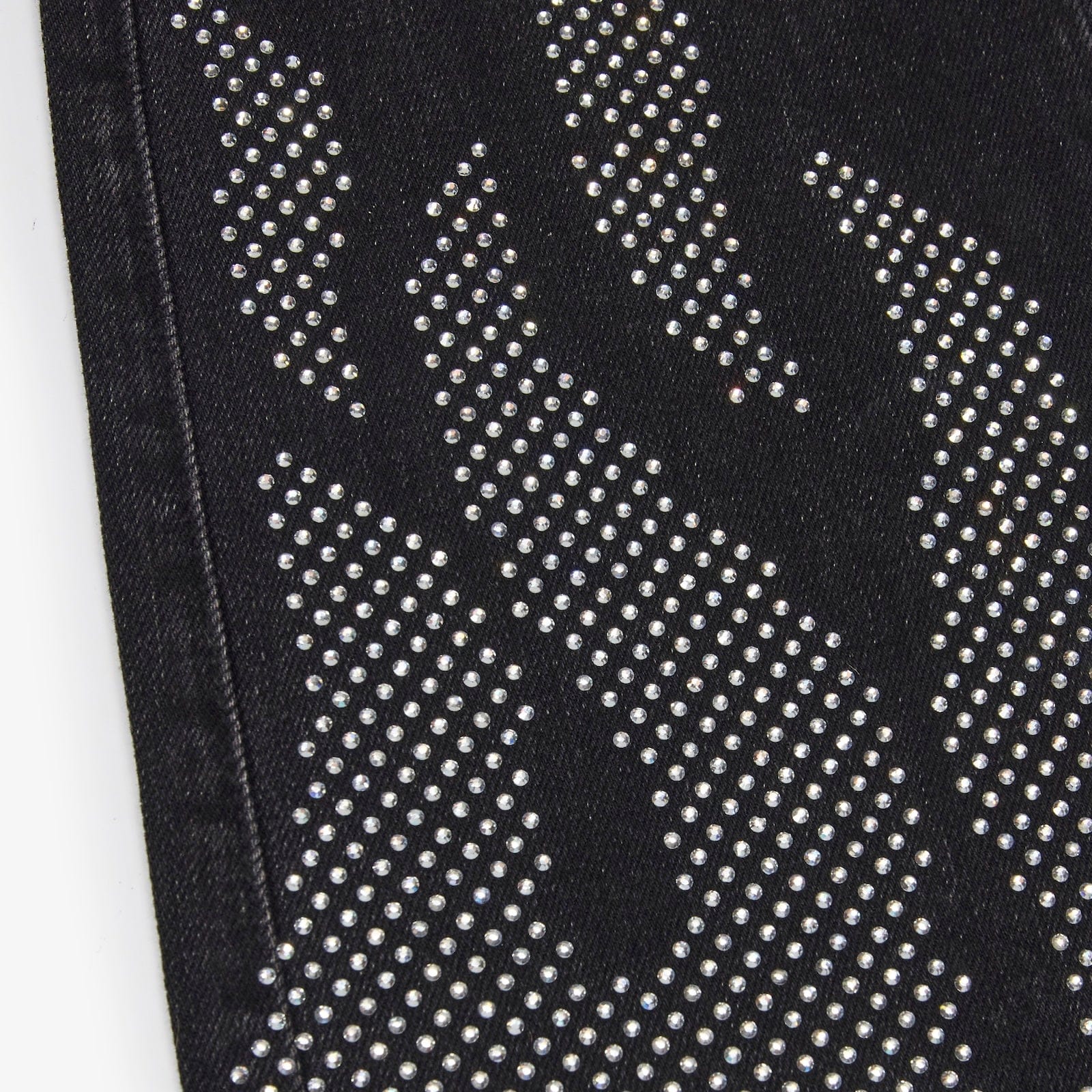 "Burn Pit" Rhinestone Stacked Jeans (black) - Image 9